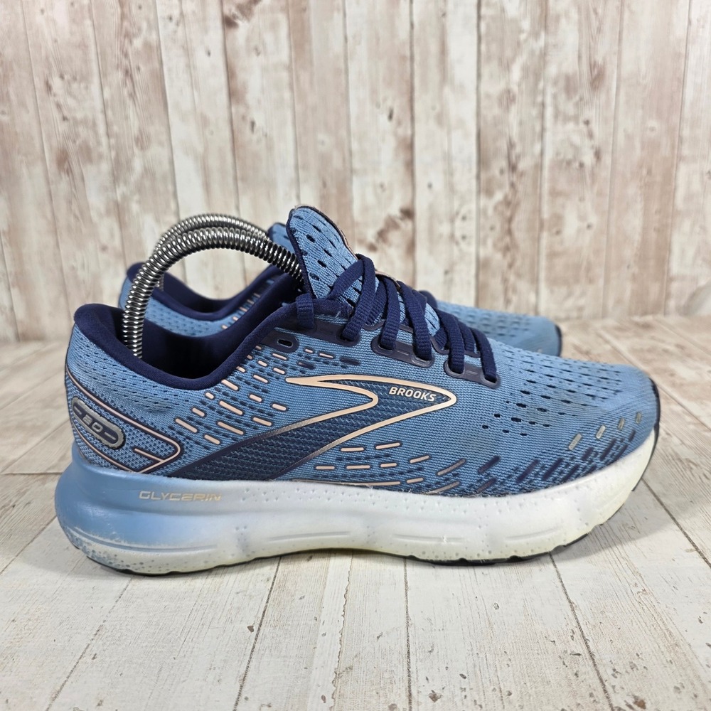 Brooks Glycerin 20 Womens Running Shoes Blue Peach 1203691B478 Size 8.5 B
